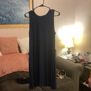 Navy blue tank top dress